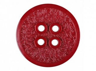 Polyamidknopf mit schmaler Kante und Oberflächenrelief mit vier Löchern - 