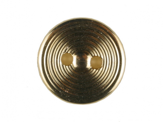 Polyamidknopf Rillenstruktur mit 2 Löchern - Größe: 13mm - Farbe: echt 