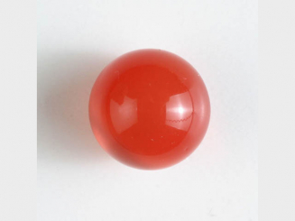 Polyester-Kugelknopf mit Öse - Größe: 10mm - Farbe: rot - Art.Nr. 