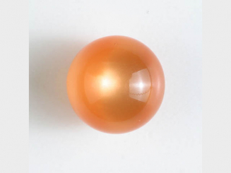 Polyester-Kugelknopf mit Öse - Größe: 10mm - Farbe: orange - 