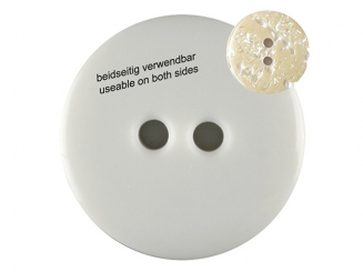 Polyesterknopf marmoriert, beidseitig verwendbar mit 2 Löchern 