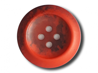 Polyesterknopf mit trendigem Flammendekor mit 2 Löchern - Größe: 