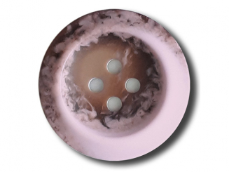 Polyesterknopf mit trendigem Flammendekor mit 2 Löchern - ø 25mm 