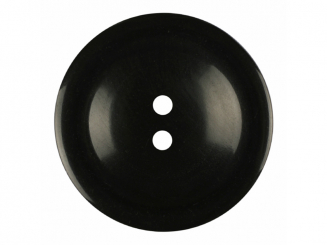 Polyesterknopf rund in glänzender Optik und 2 Löchern ø 18mm 