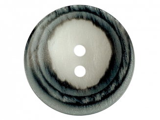 Polyesterknopf rund in matter Optik mit Struktur und 2 Löchern - Größe: 