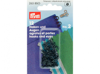 Prym Federhaken und Augen MS 2 schwarz 