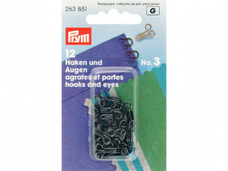 Prym Federhaken und Augen MS 3 schwarz 