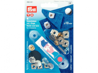 Prym NF-Hosenhaken und Stege ST 13 mm silberfarbig/brueniert 