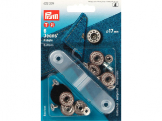 Prym NF-Jeansknopf Sterne offen 17 mm altmessing/mattweiss 