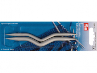 Prym Zopfmusternadeln ALU 6,00 + 8,00 mm grau 