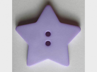 Quiltingknopf in Form eines hübschen Sternes - Größe: 15mm - Farbe: lila 