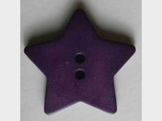 Quiltingknopf in Form eines hübschen Sternes - Größe: 15mm - Farbe: lila 
