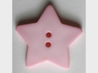 Quiltingknopf in Form eines hübschen Sternes - Größe: 15mm - Farbe: pink 