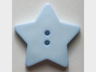 Quiltingknopf in Form eines hübschen Sternes - Größe: 15mm - Farbe: blau 