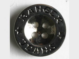 Ranger Jeans Kunststoffknopf metallisiert, glanz klein 