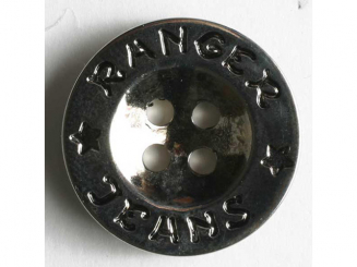 Ranger Jeans Kunststoffknopf metallisiert, glanz groß 