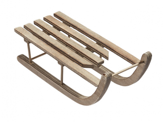Schlitten 18,5 x 8 x 7,5cm, braun 