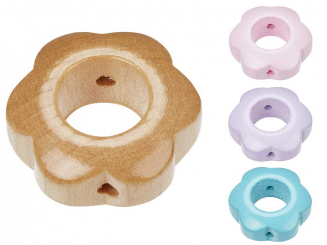 Schnulli-Blumenperle 29/12 mm, Btl. à 2 St. Va,