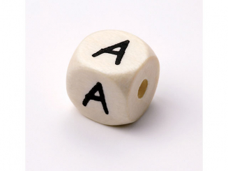 Schnulli-Buchstaben-Würfel 10 mm Ahorn natur hell A