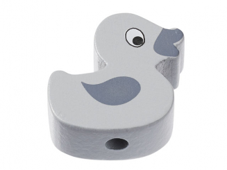 Schnulli-Ente 18 x 18 x 8 mm, grau, Btl. à 2 St. 