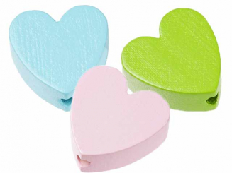 Schnulli-Herz 20 x 20 x 8 mm, DL 3 mm, Btl. à 4 St. 