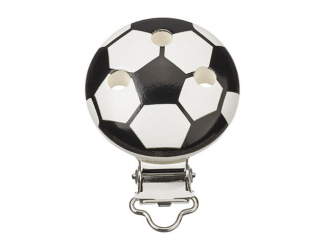Schnulli-Ketten Clip Fussball-schwarz/weiss  37 mm/11,5 Fussball-schwarz/weiss 37 mm/11,5