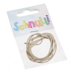 Schnulli-Kordel geflochten 1,8 mm, Dehnung 35 %, EN 71 konform, beige, 