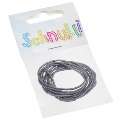Schnulli-Kordel geflochten 1,8 mm, Dehnung 35 %, EN 71 konform, grau, 