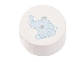 Schnulli-Scheibe Elefant 20 x 10 mm, hellblau, Btl. à 2 St. 