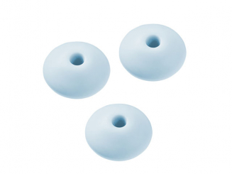 Schnulli-Silikon Linse 12 mm, Btl. à 6 St. hellblau,