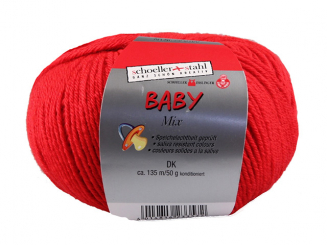 Schoeller Babywolle Baby-Mix rot