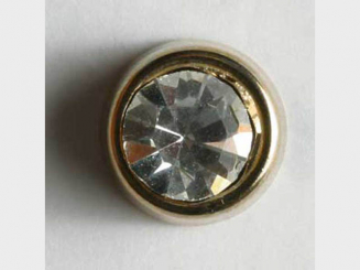 schön geschliffener runder Strassknopf - Größe: 10mm - Farbe: 