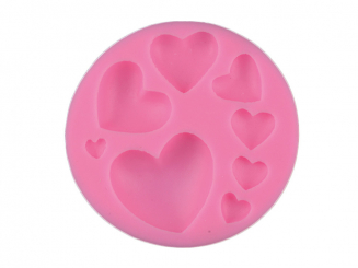 Silikon Form SB1 Herzen x8 7.5x1.3cm 