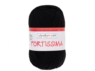 Sockenwolle Fortissima 100 uni Farbe 2002 schwarz