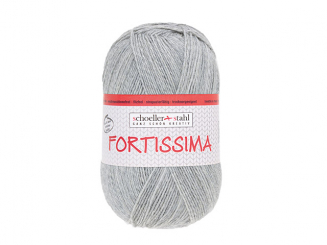 Sockenwolle Fortissima 100 uni Farbe 2055 graumeliert