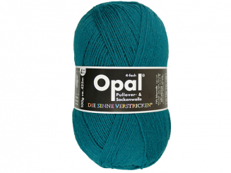 Sockenwolle Opal 4fädig uni BLAUGRÜN