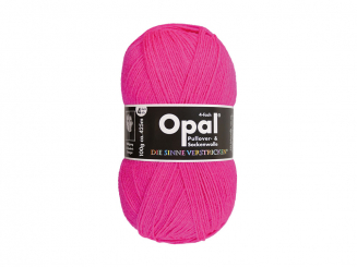 Sockenwolle Opal 4fädig uni neonpink
