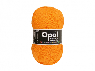 Sockenwolle Opal 4fädig uni neonorange
