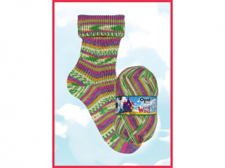 Sockenwolle OPAL Wirbelwind 4 fädig tanzende Blätter