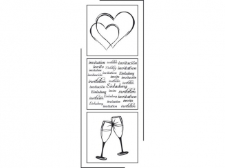 Stempel Einladung Hochzeit-42x106x15mm 