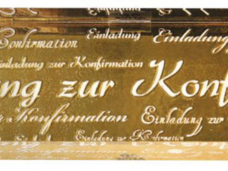 Stempel Einladung Konfirmation-124x33x15mm 