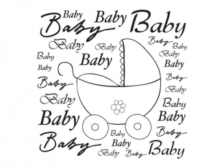 Stempel Kinderwagen-58x58x15mm 