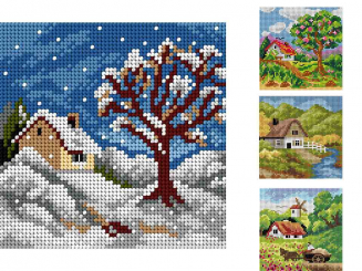 Stickbildvorlage 15 x 15 cm ohne Garn 