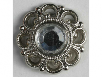 Strassknopf mit auffallender Randverzierung - Größe: 20mm - 