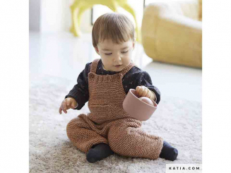Strickanleitung Baby Latzhose Katia Wolle 