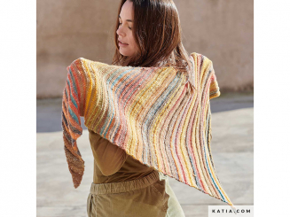Strickanleitung Dreieckstuch Katia Hiro 