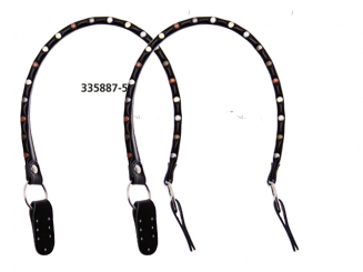 Taschengriff paarweise braun mit Nieten 