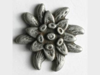 Trachtenknopf in Edelweißform,, vollmetall - Größe: 20mm - Farbe: 