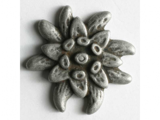 Trachtenknopf in Edelweißform, vollmetall - Größe: 25mm - Farbe: 
