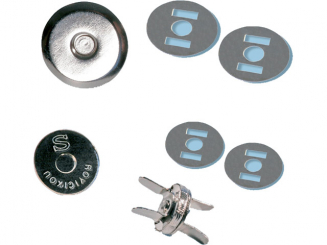 TRENDYbag Taschenmagnetverschluss 14 mm, silber 